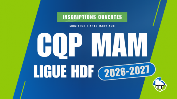 CQP MAM Judo 2026-2027 : les inscriptions sont ouvertes !